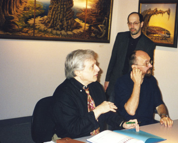 Harlan Ellison, Jacek Yerka, and James Cowan at Morpheus Gallery