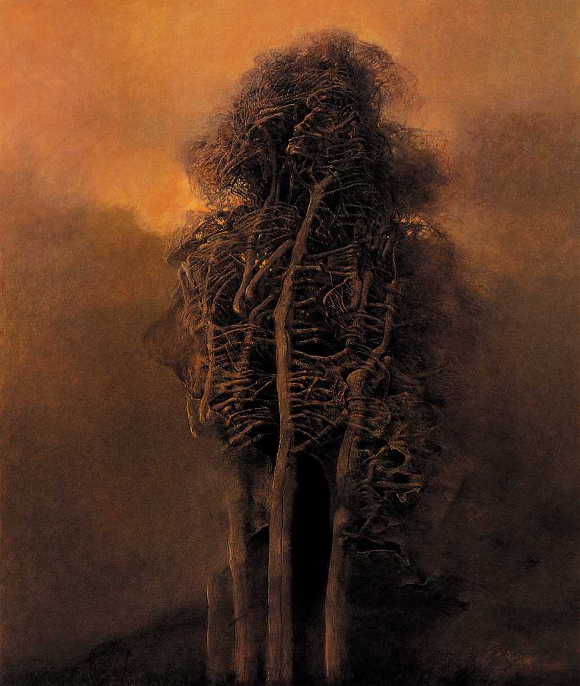 Beksinski oil painting Morpheus Surreal art