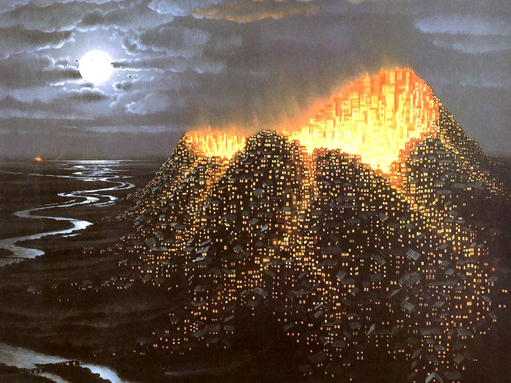 YERKA Eruption painting Morpheus Surreal Art